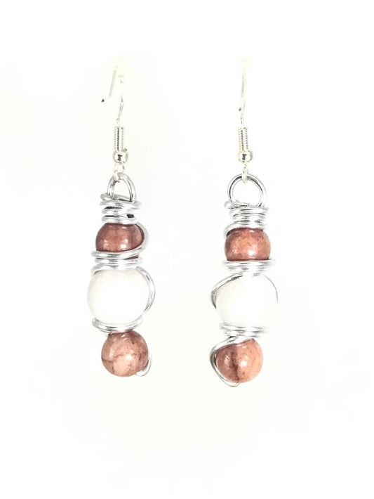 Sunstone & Moonstone Earrings - Sunshine & Goldie