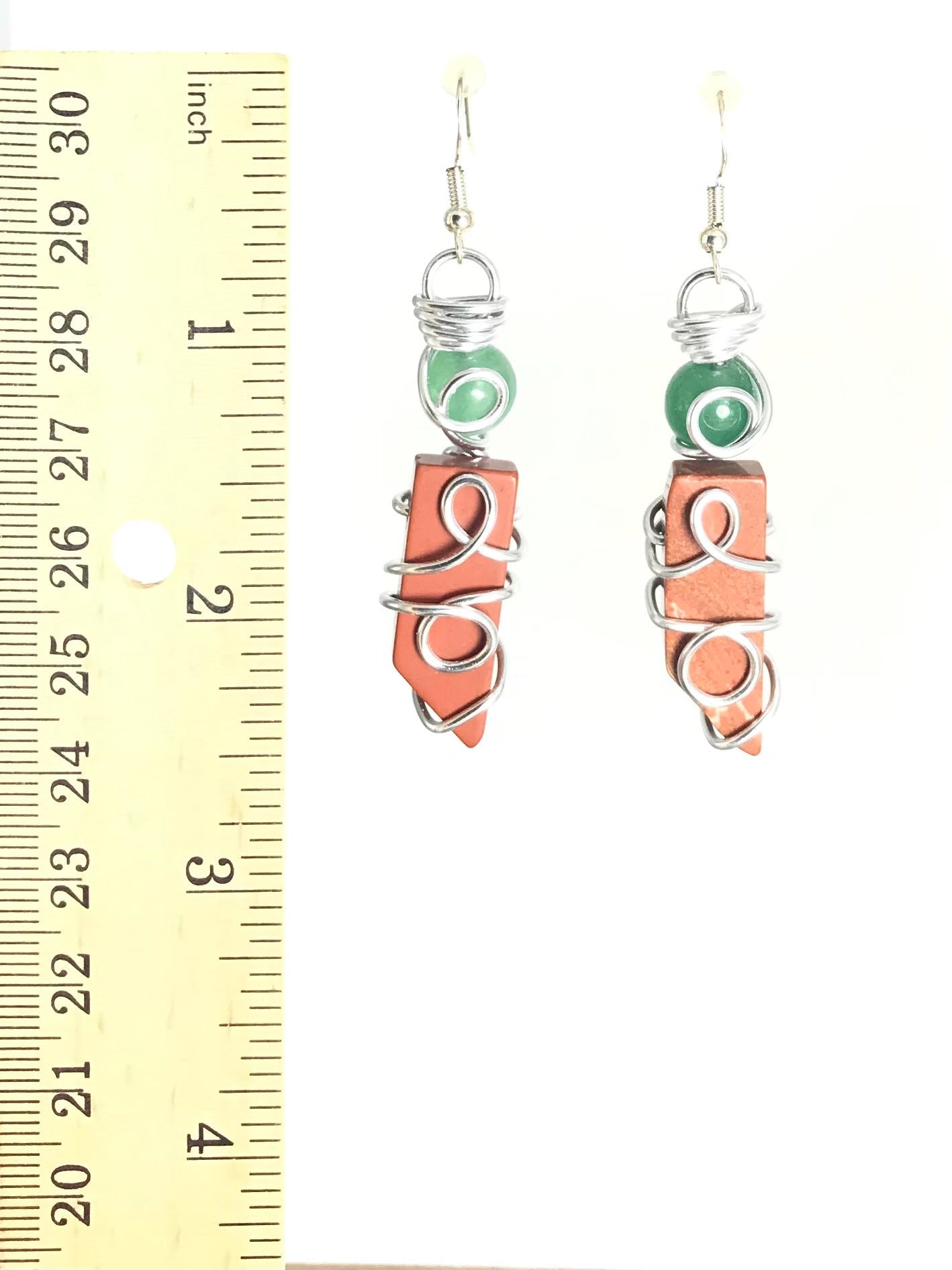 Aventurine & Red Jasper Earrings - Sunshine & Goldie