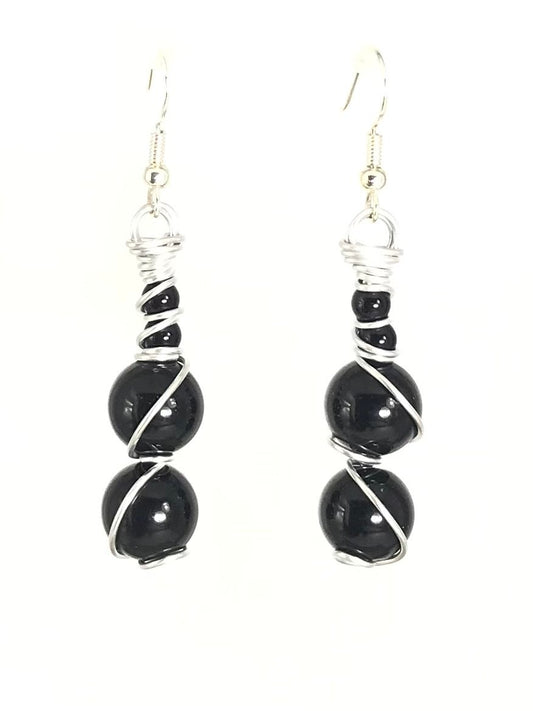 Obsidian Earrings - Sunshine & Goldie